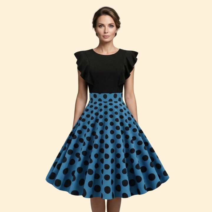 Women's Polka Dot Swing Dress