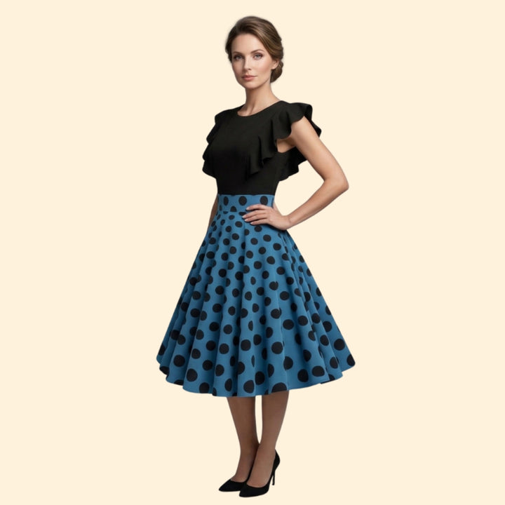 Women's Polka Dot Swing Dress