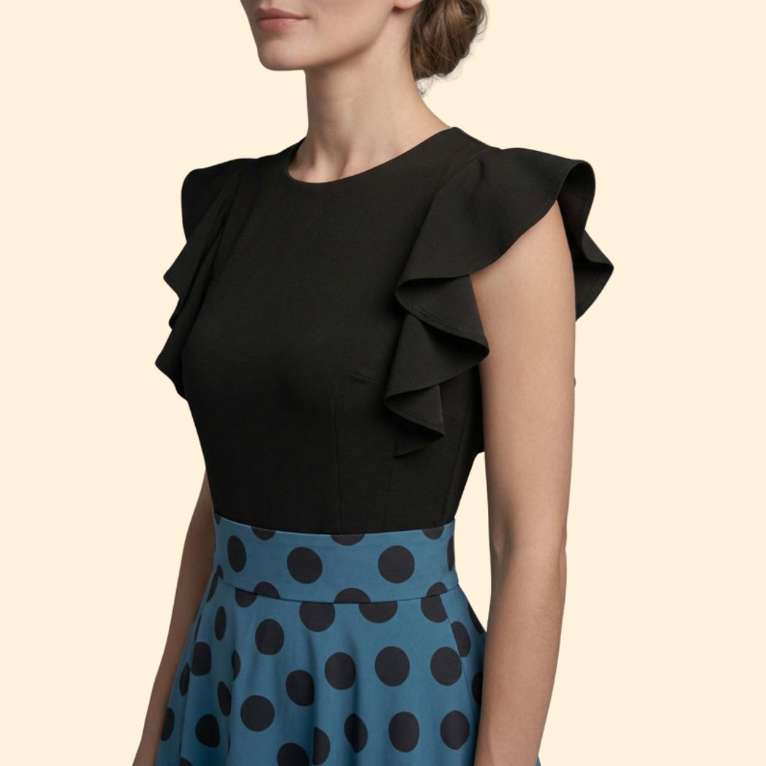Women's Polka Dot Swing Dress