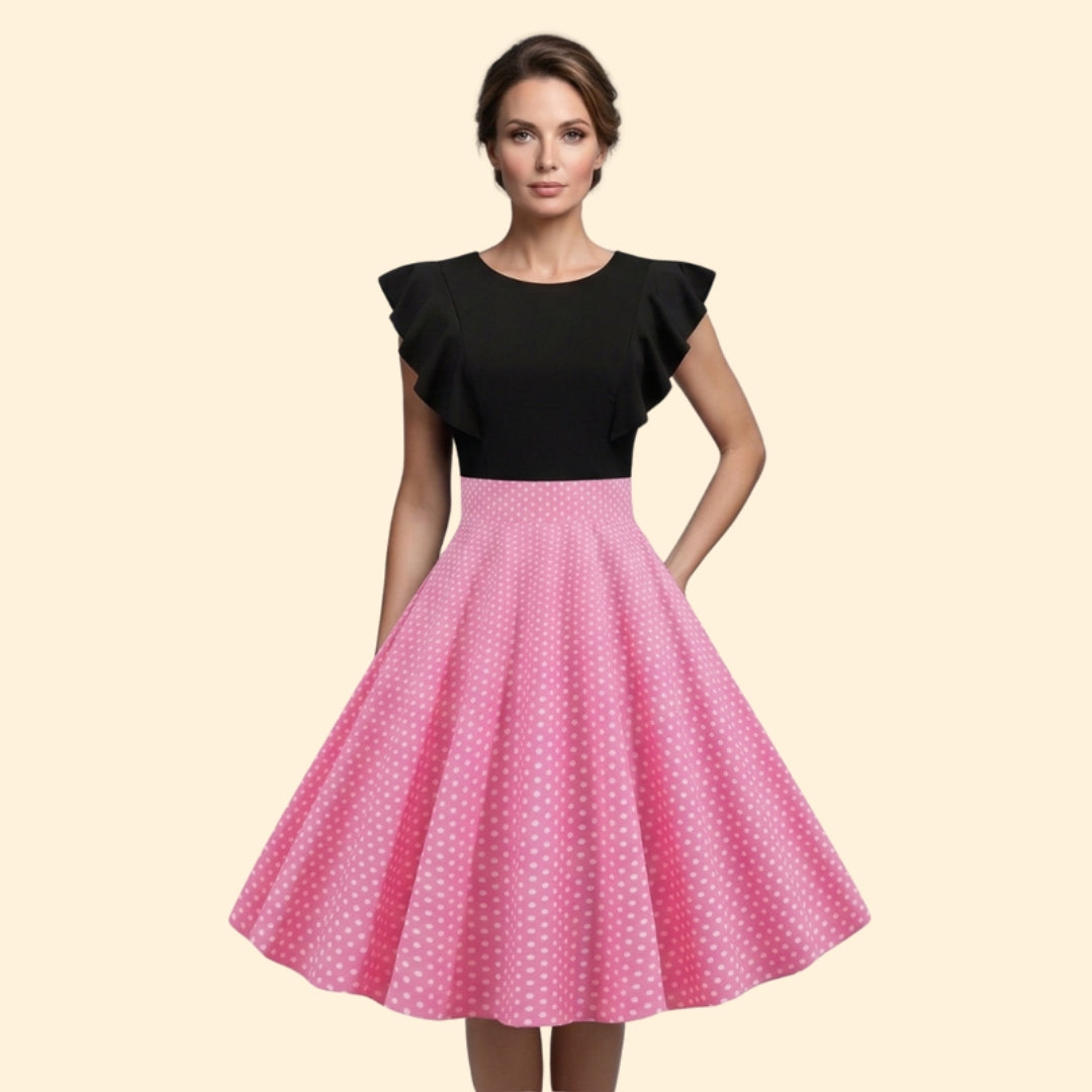 Women's Polka Dot Swing Dress