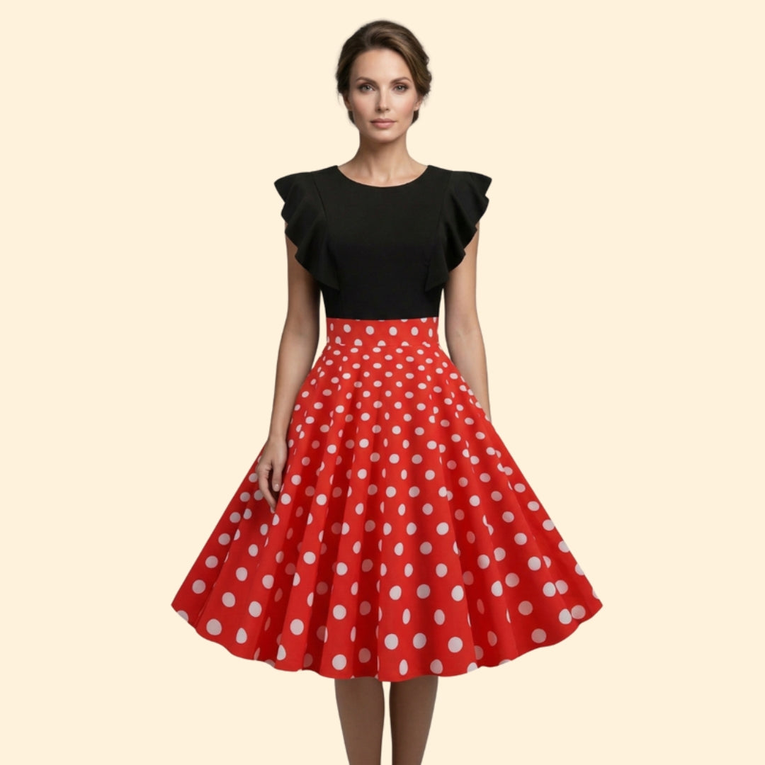 Women's Polka Dot Swing Dress