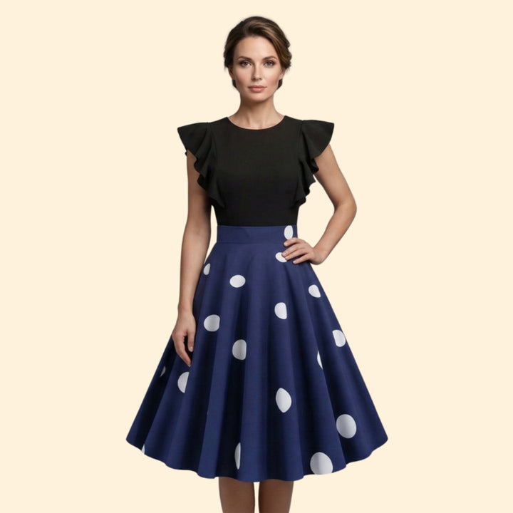 Women's Polka Dot Swing Dress