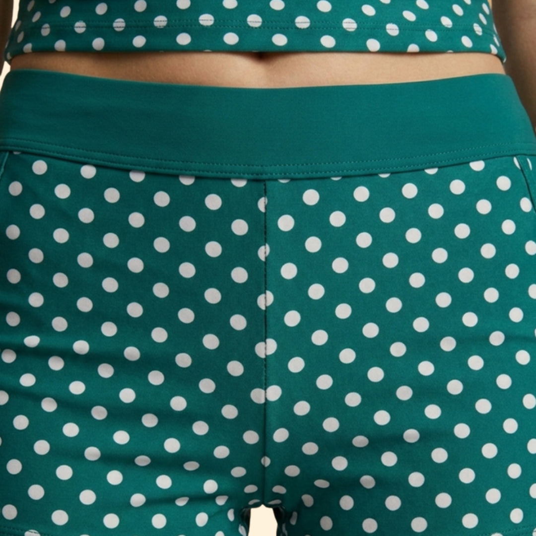 Women's Polka Dot Tankini Set with Matching Shorts