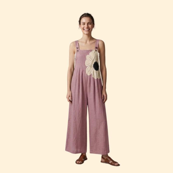 Women's Printed Adjustable Dungarees