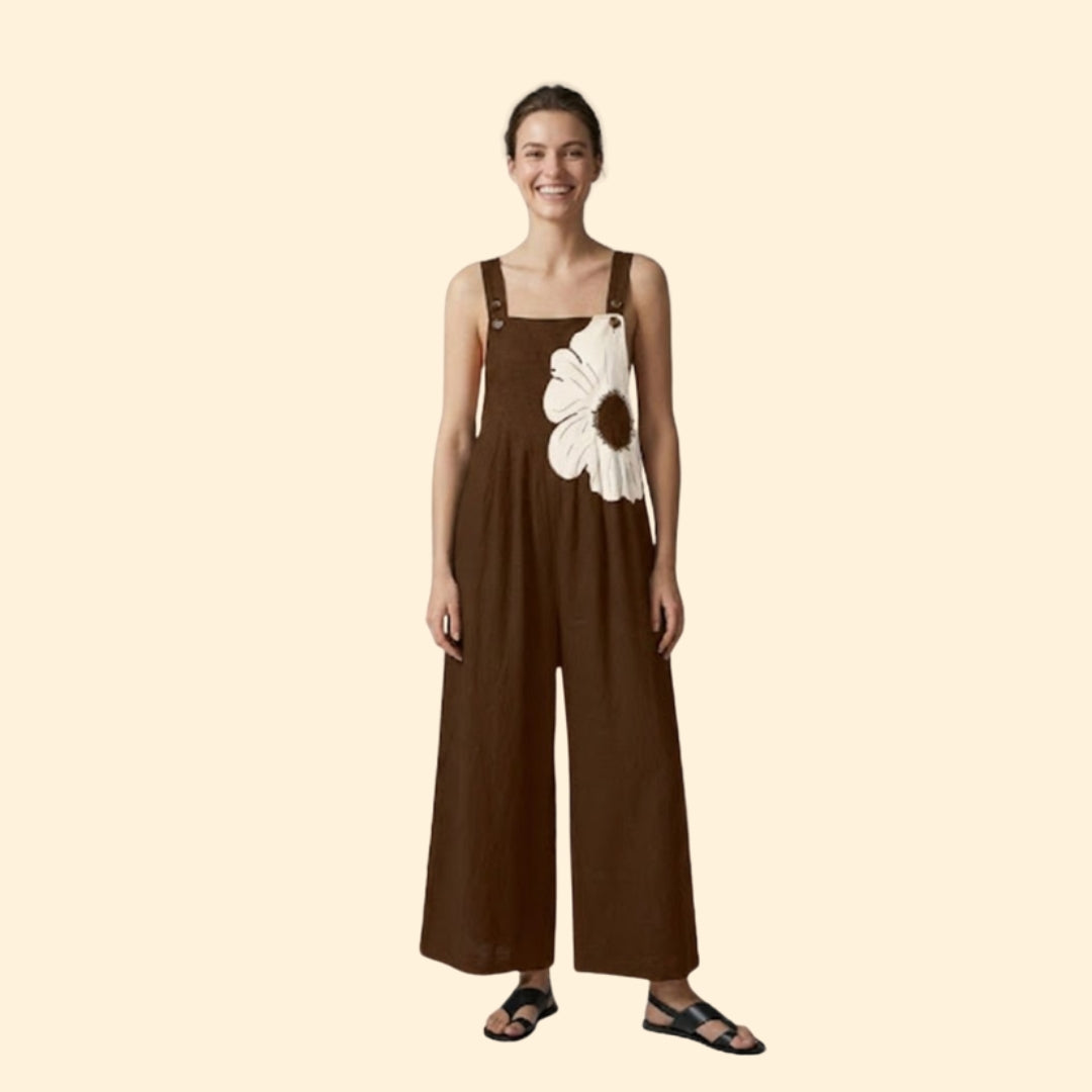 Women's Printed Adjustable Dungarees