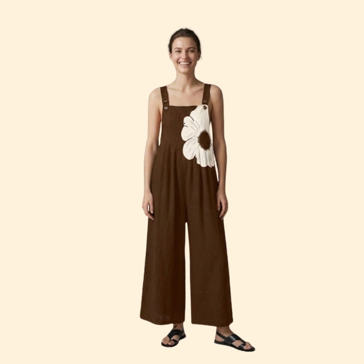 Women's Printed Adjustable Dungarees