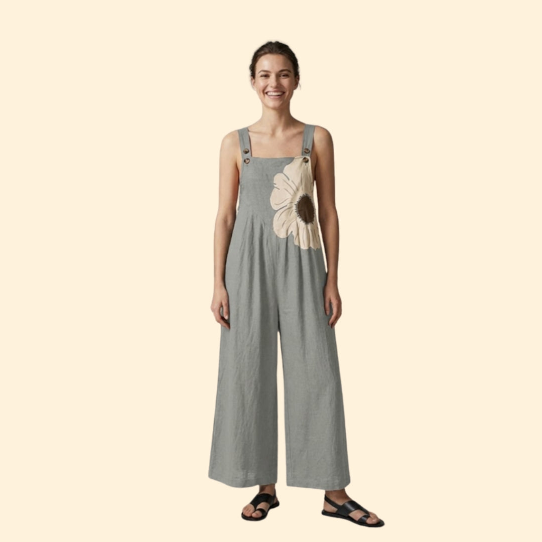 Women's Printed Adjustable Dungarees