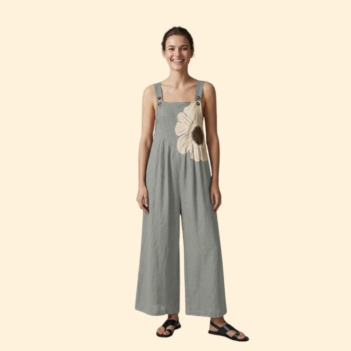 Women's Printed Adjustable Dungarees