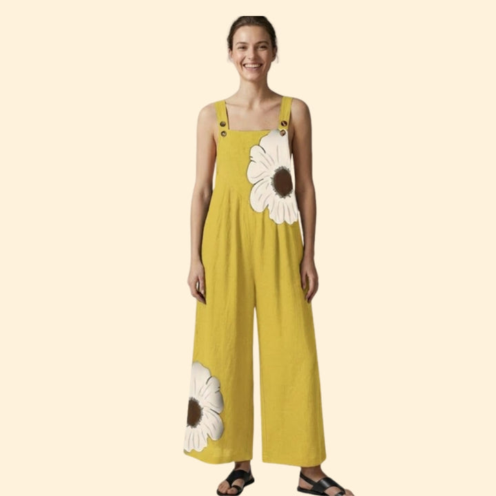 Women's Printed Adjustable Dungarees