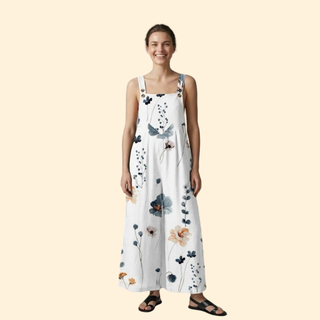 Women's Printed Adjustable Dungarees