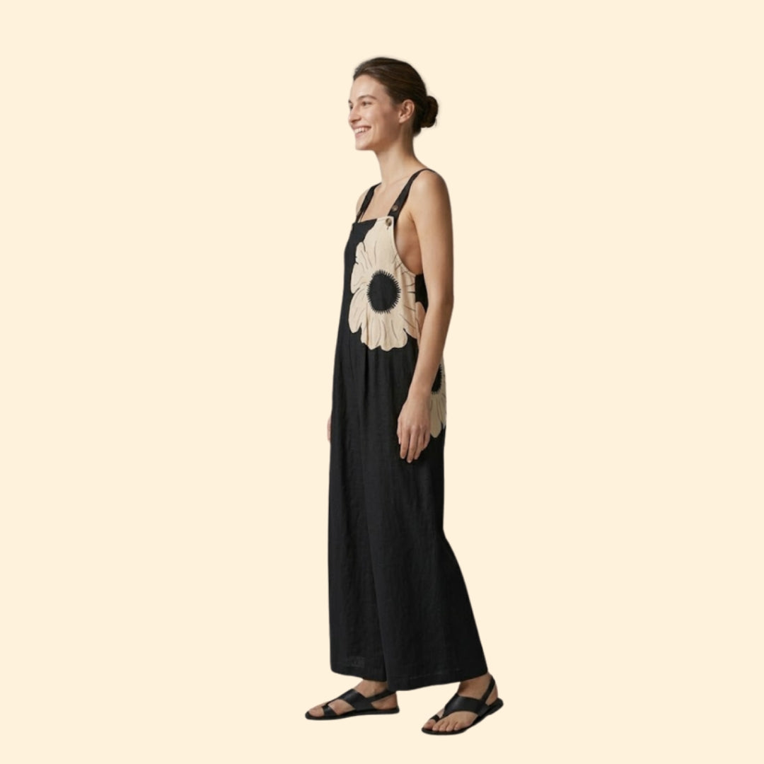 Women's Printed Adjustable Dungarees