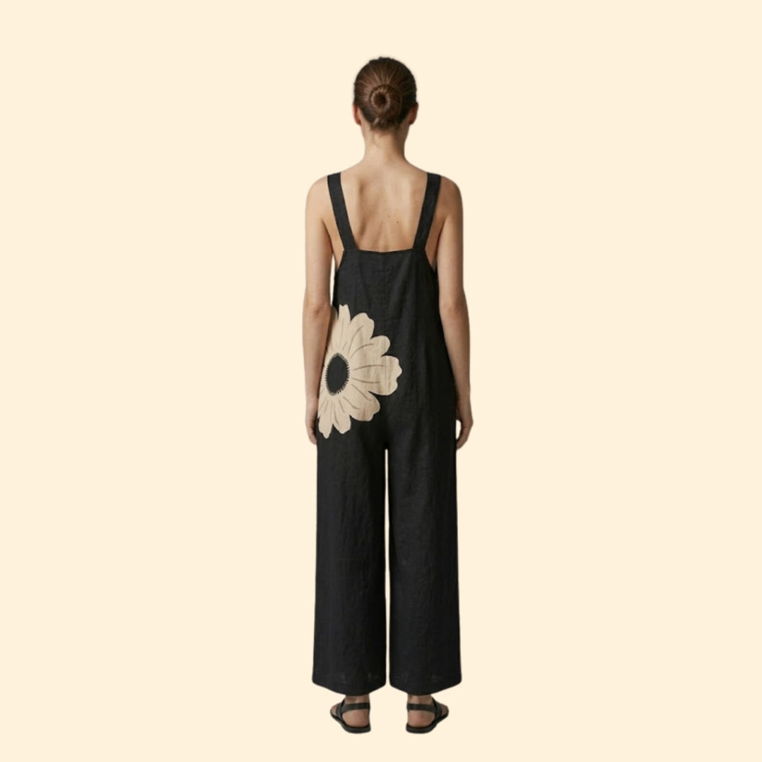 Women's Printed Adjustable Dungarees