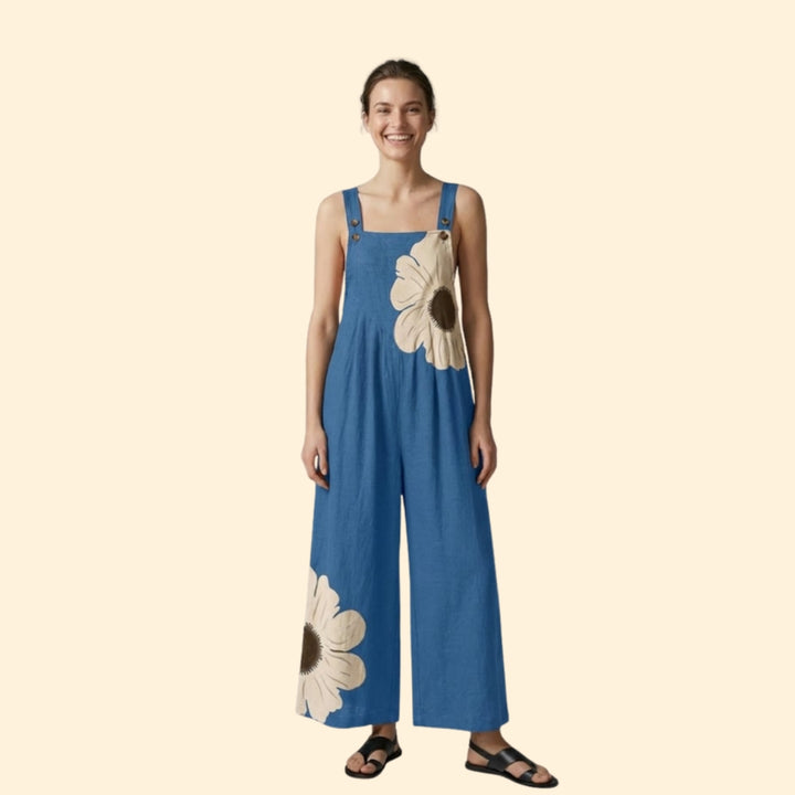 Women's Printed Adjustable Dungarees