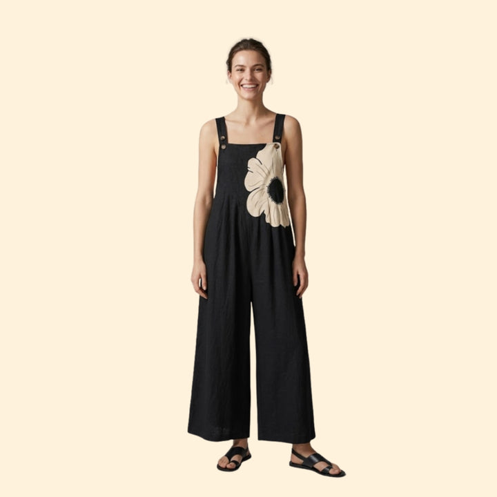 Women's Printed Adjustable Dungarees