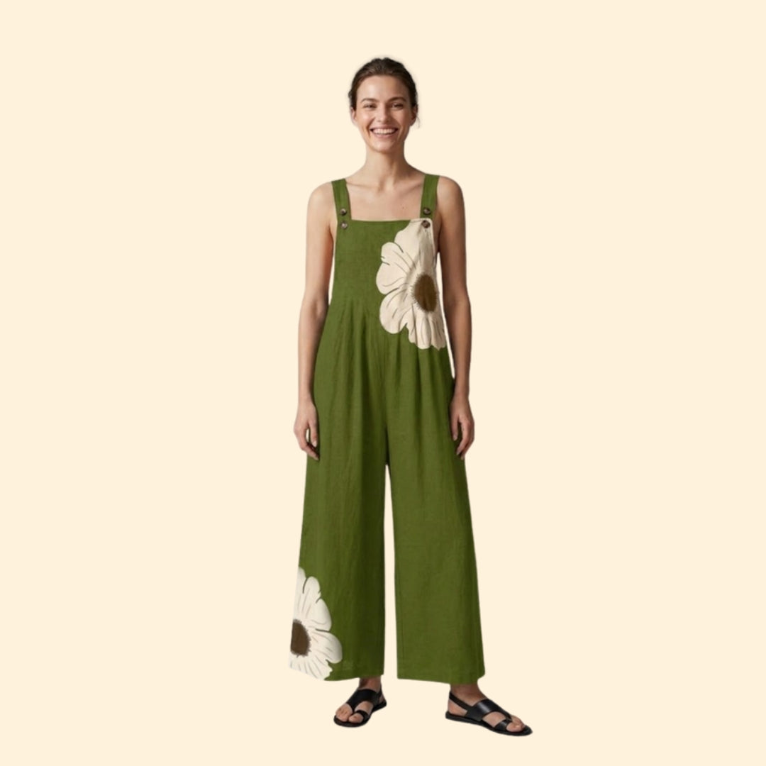 Women's Printed Adjustable Dungarees
