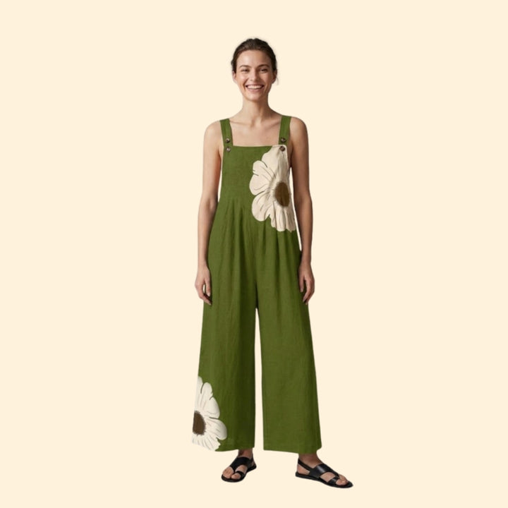 Women's Printed Adjustable Dungarees