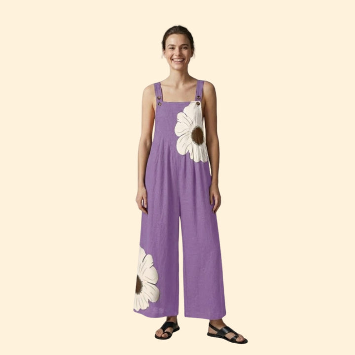 Women's Printed Adjustable Dungarees
