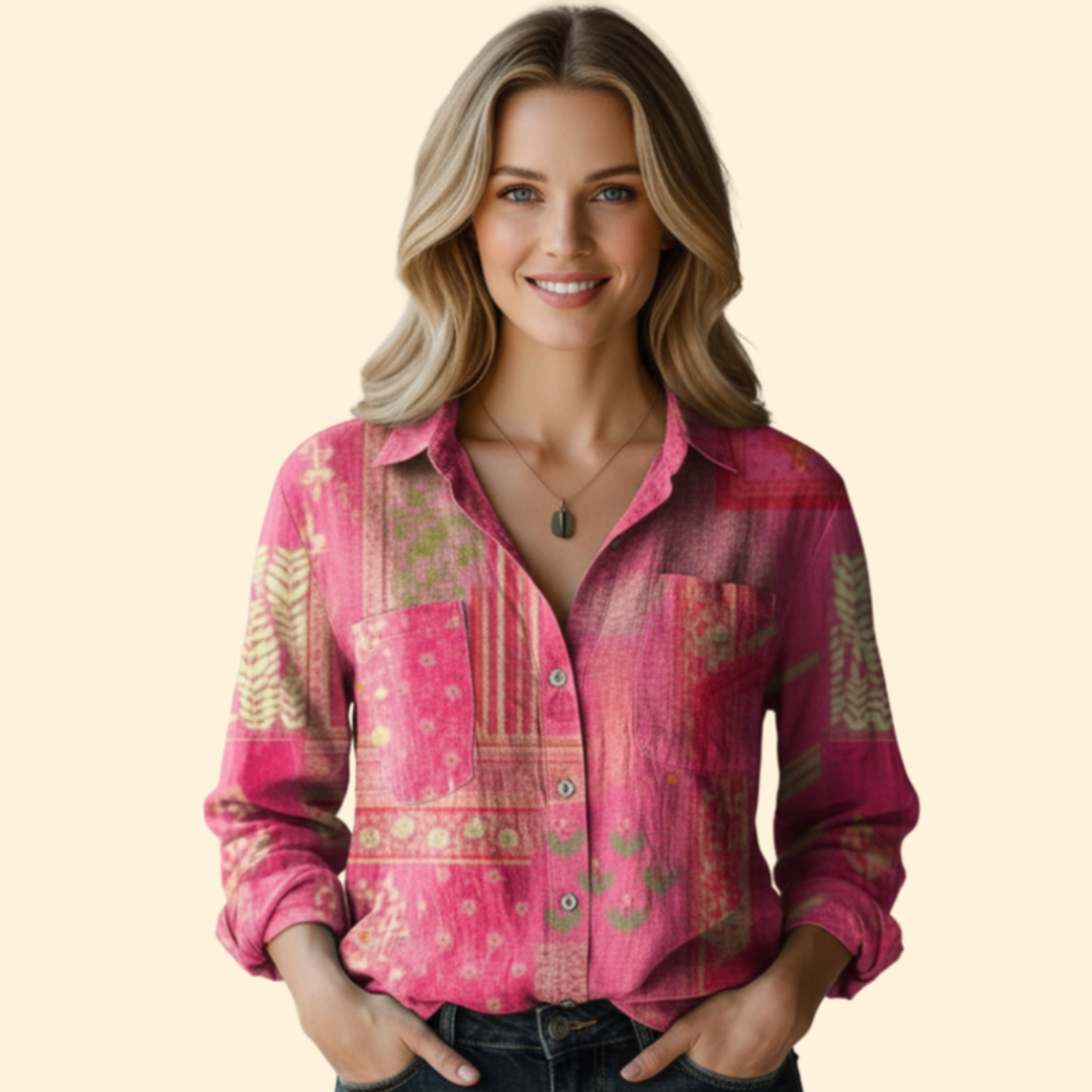 Women’s Printed Button Down Shirt