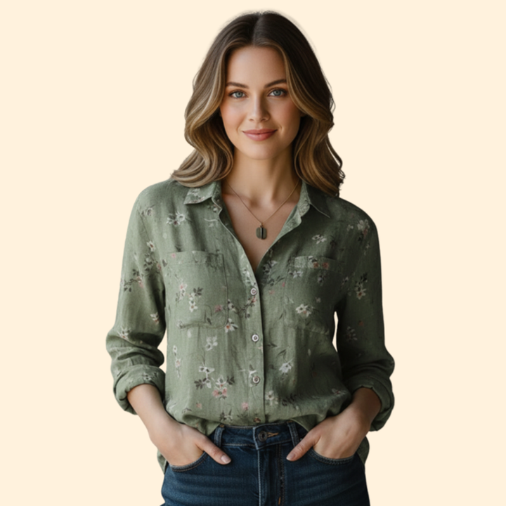 Women’s Printed Button Down Shirt