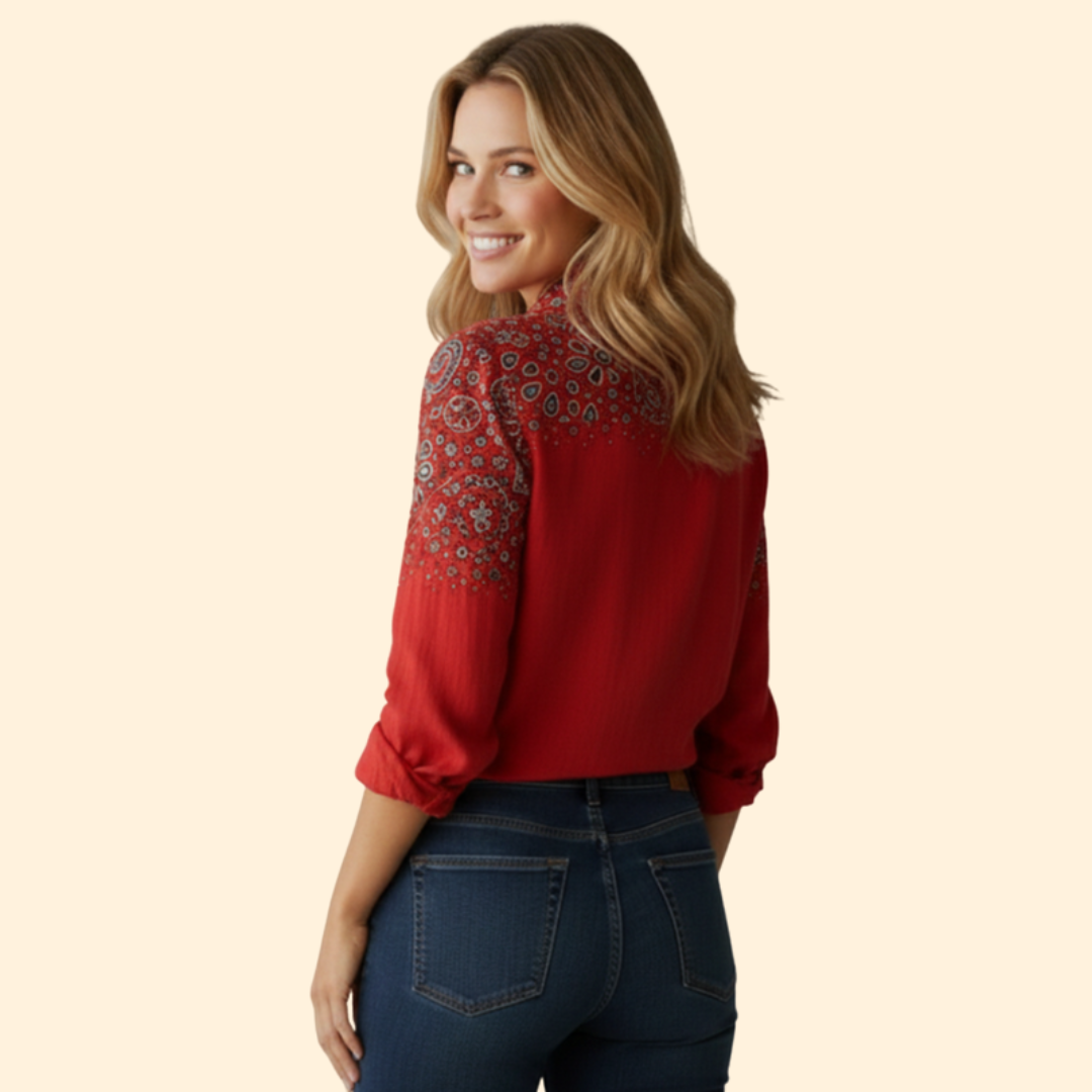 Women’s Printed Button Down Shirt