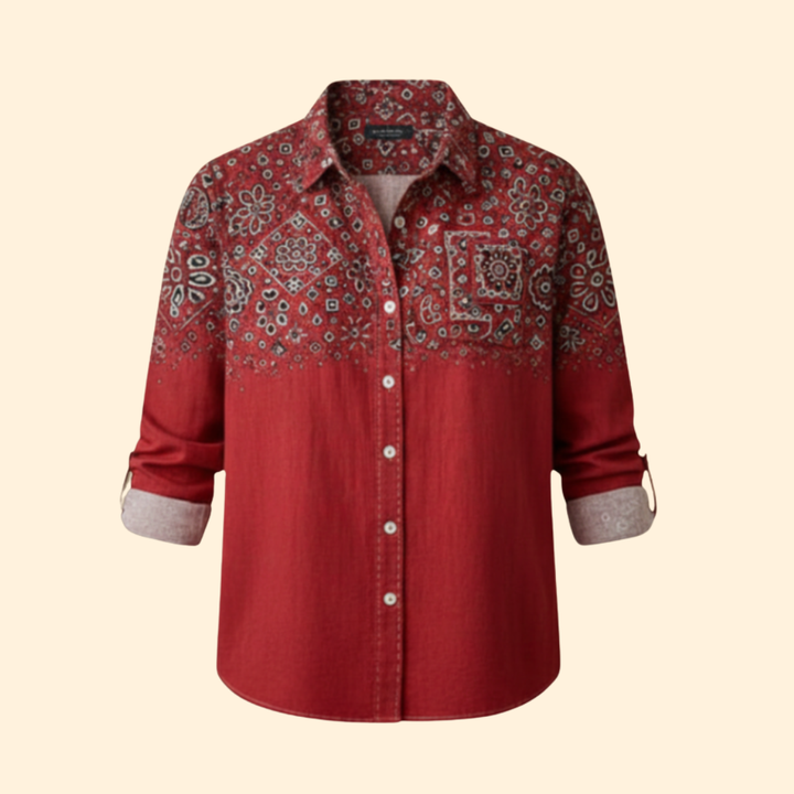 Women’s Printed Button Down Shirt