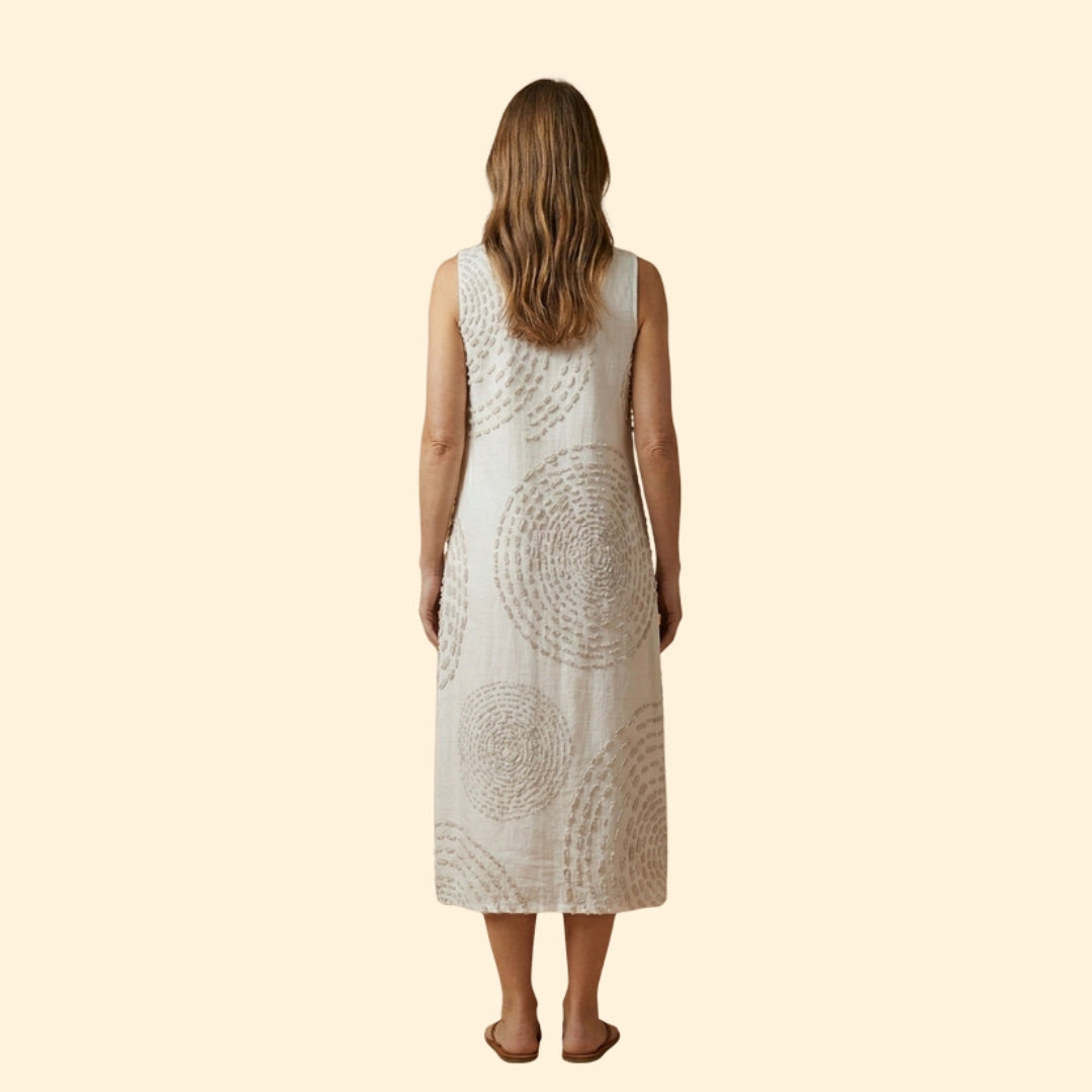 Women's Printed Sleeveless Midi Dress