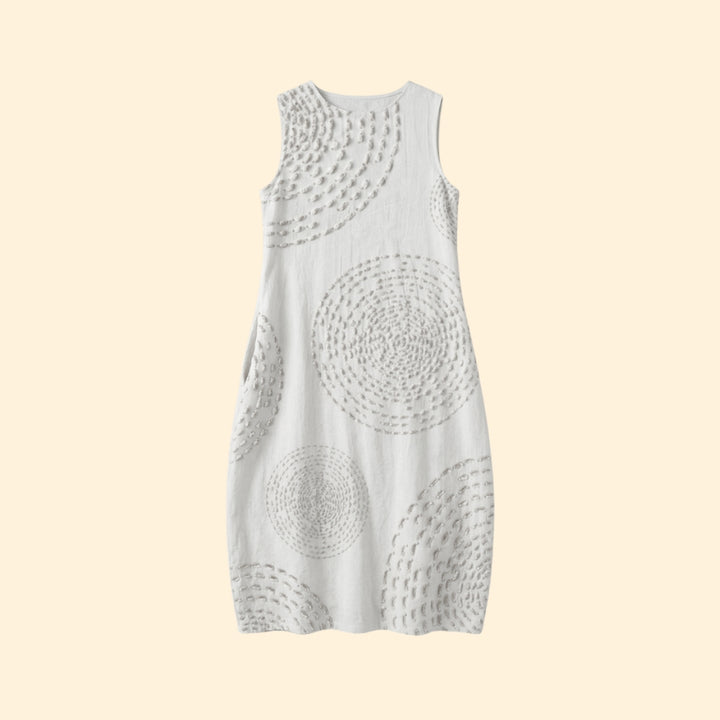 Women's Printed Sleeveless Midi Dress