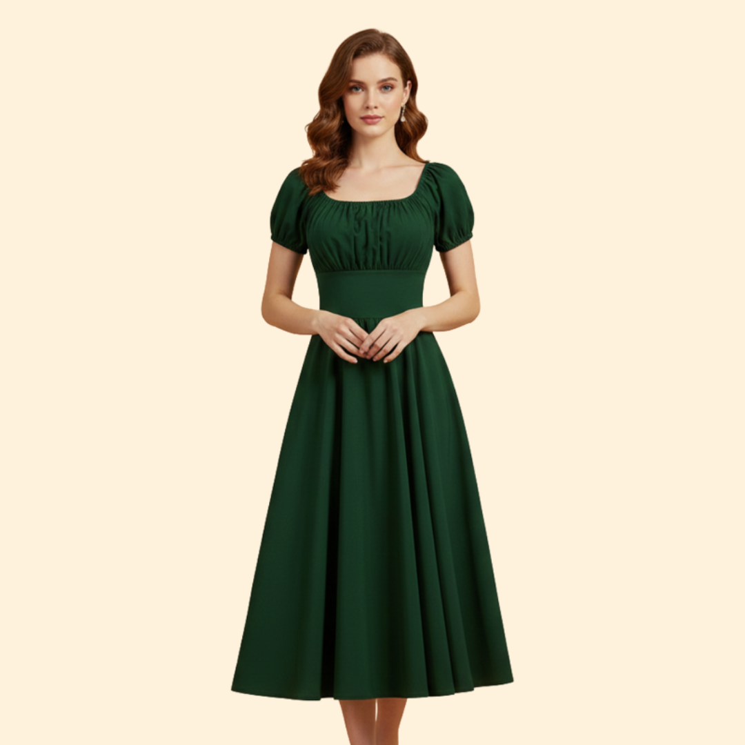 Women’s Puff Sleeve A-line Dress