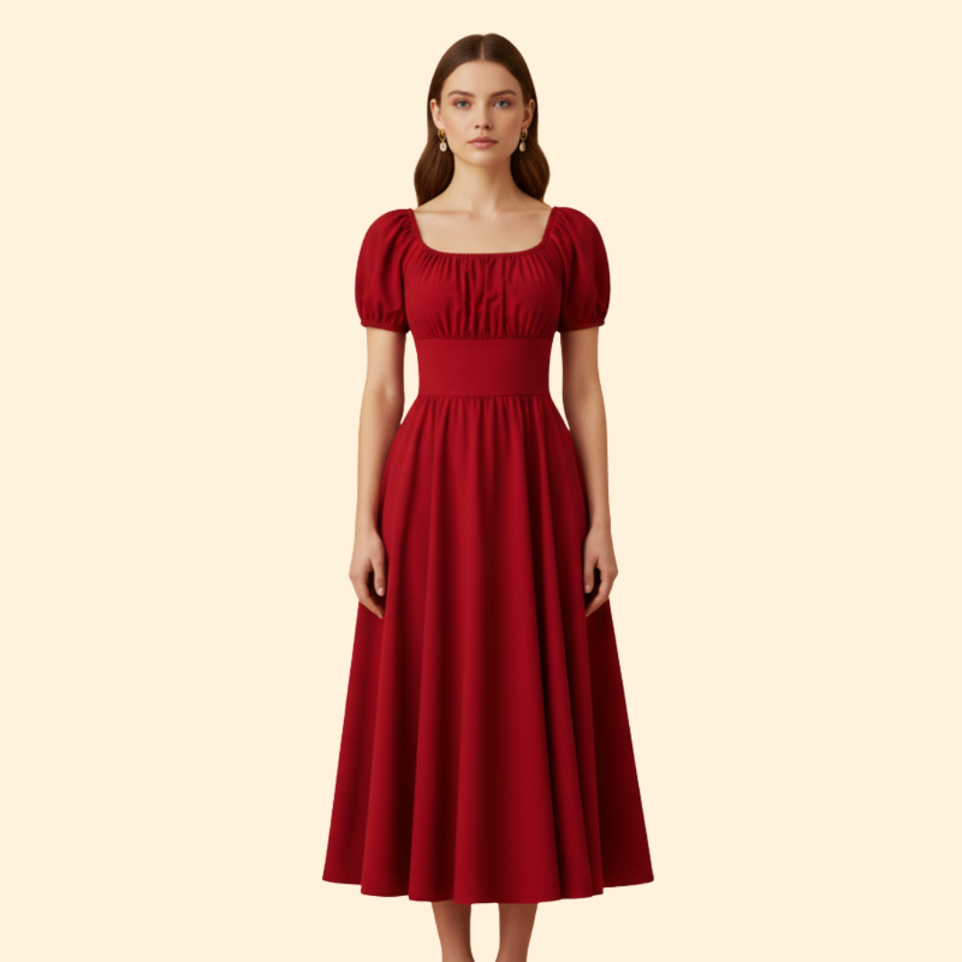 Women’s Puff Sleeve A-line Dress