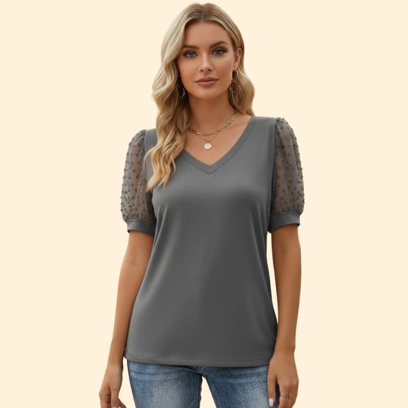 Women’s Puff Sleeve V-Tee
