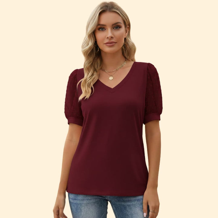 Women’s Puff Sleeve V-Tee