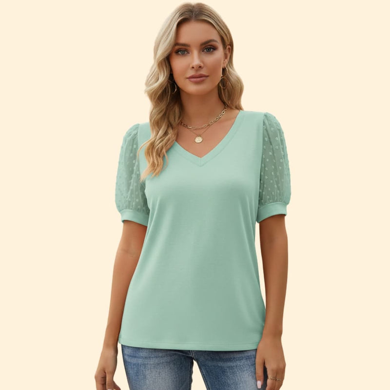 Women’s Puff Sleeve V-Tee