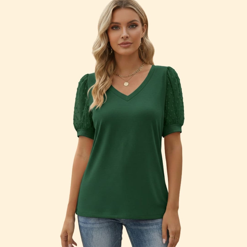 Women’s Puff Sleeve V-Tee