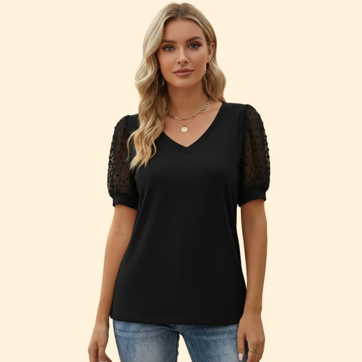 Women’s Puff Sleeve V-Tee