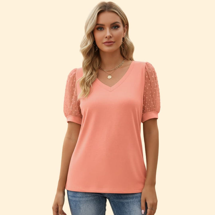 Women’s Puff Sleeve V-Tee
