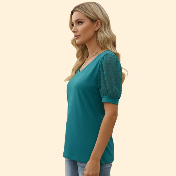Women’s Puff Sleeve V-Tee