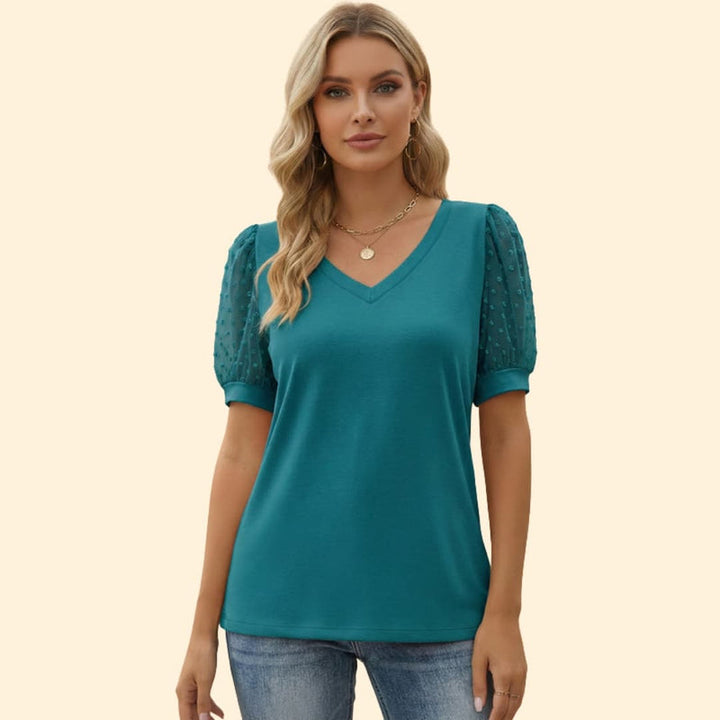 Women’s Puff Sleeve V-Tee