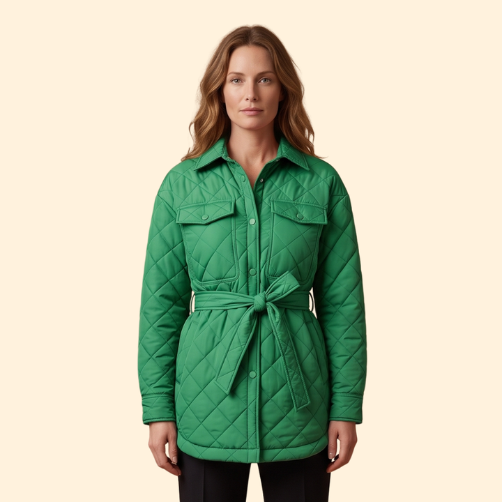 Women's Quilted Belted Jacket