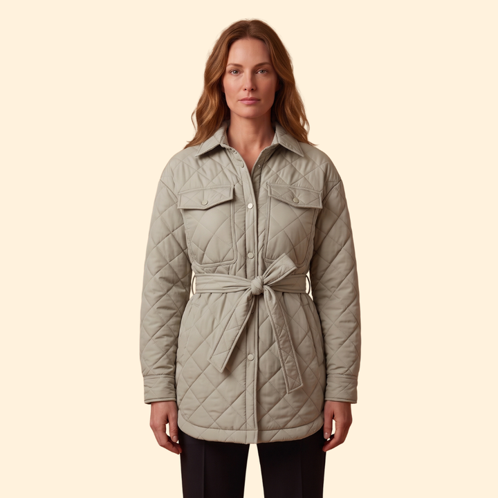 Women's Quilted Belted Jacket