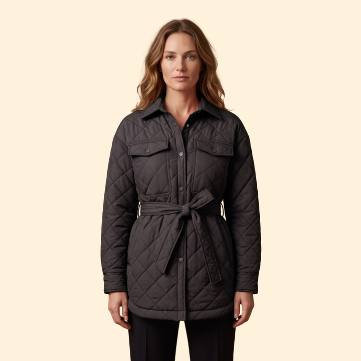 Women's Quilted Belted Jacket