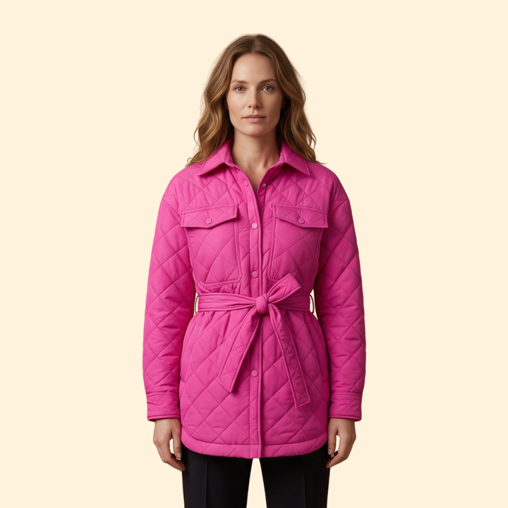 Women's Quilted Belted Jacket