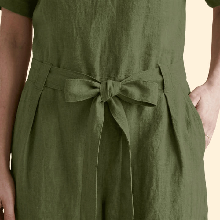 Women's Relaxed Belted Jumpsuit