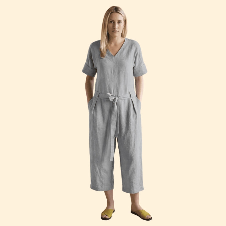 Women's Relaxed Belted Jumpsuit