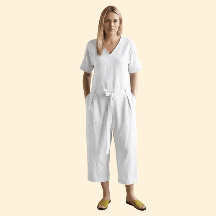 Women's Relaxed Belted Jumpsuit