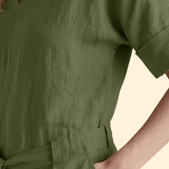 Women's Relaxed Belted Jumpsuit
