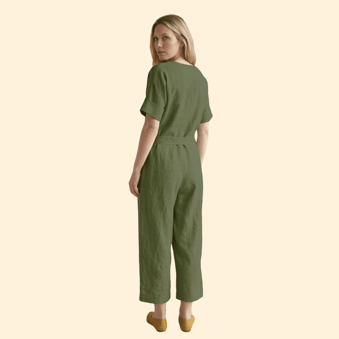 Women's Relaxed Belted Jumpsuit