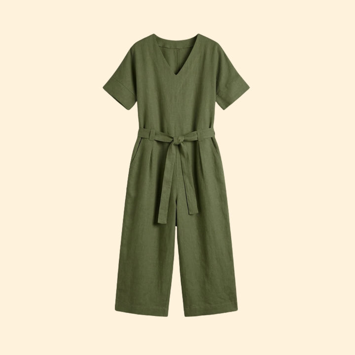 Women's Relaxed Belted Jumpsuit