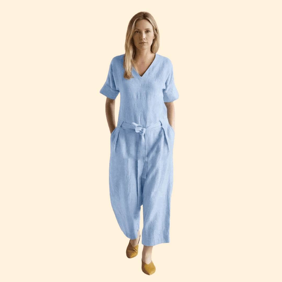 Women's Relaxed Belted Jumpsuit