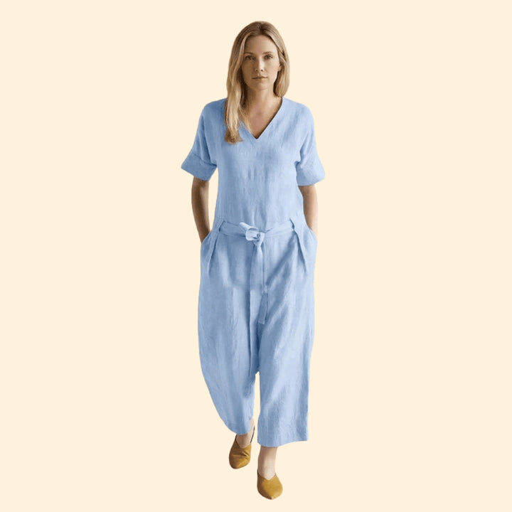 Women's Relaxed Belted Jumpsuit
