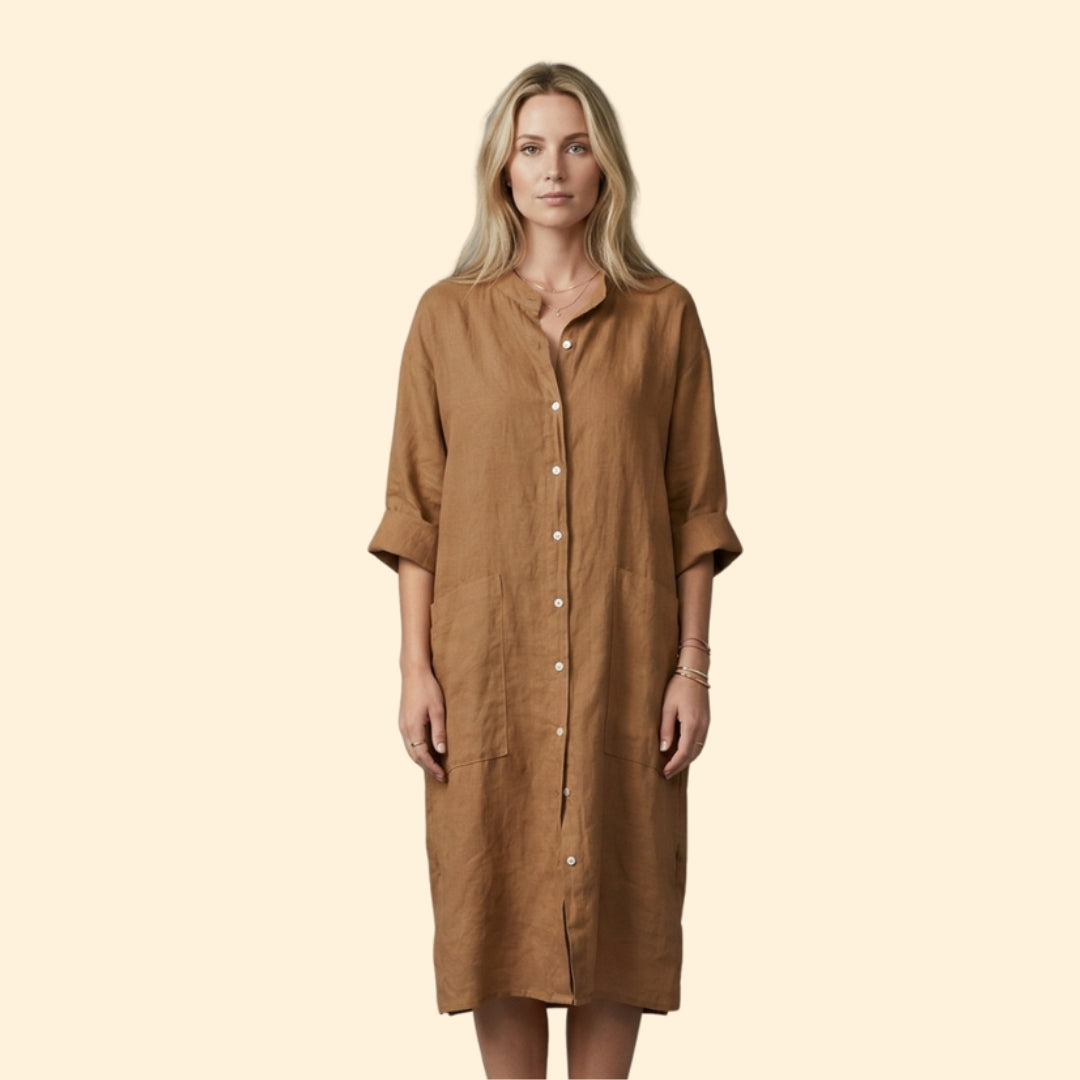 Women's Relaxed Button Dress
